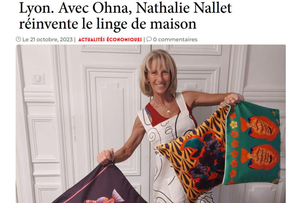 LyonPeople - Avec Ohna, Nathalie Nallet réinvente le linge de maison